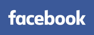 A blue facebook logo with white lettering.